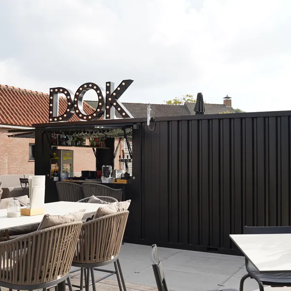 Geräumiger Snack-Container mit den Maßen 6 x 2 m und 8 x 2 m mit individuellen Vorzeltoptionen – Bild 2