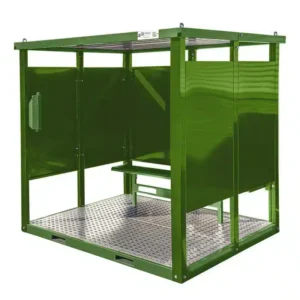 Offener Unterstand mit den Maßen 2 × 2 Meter auf Anfrage in vielen klassischen RALS-Farben erhältlich.