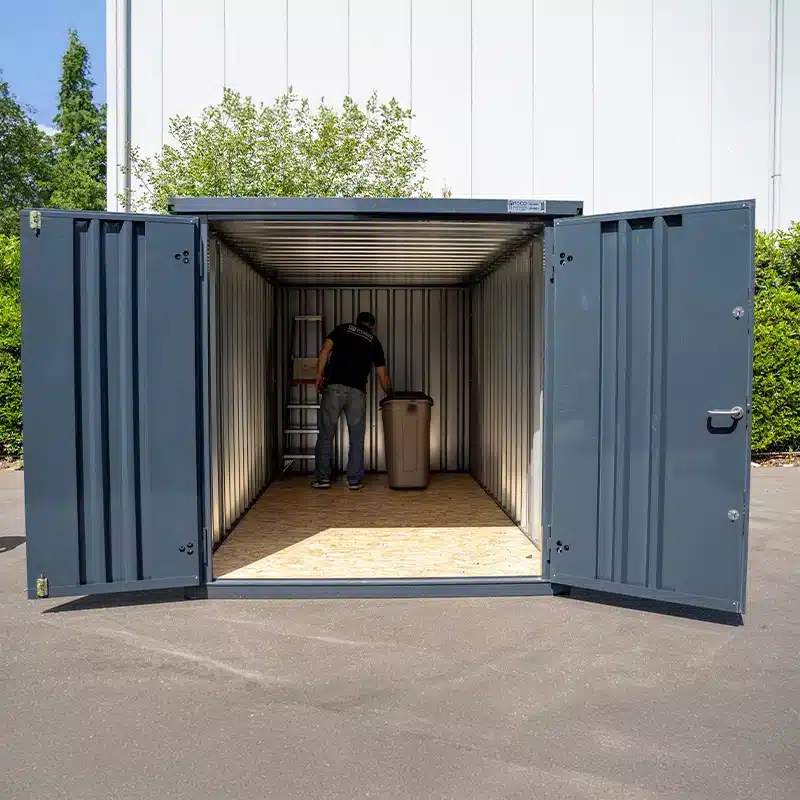 Container 4 x 2 Meter RAL 7016 – Doppeltür an der kurzen Seite – Bild 3