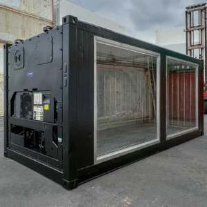 Spezialgefertigter 20-Fuß-Kühlcontainer mit zwei integrierten Fenstern