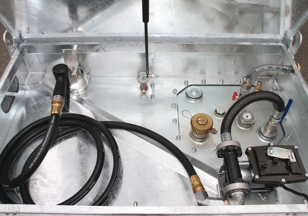 Mobiler Benzintank KI-B, doppelwandig, 330 Liter, mit 230-V-Pumpe (ATEX) und Zubehör – Bild 5