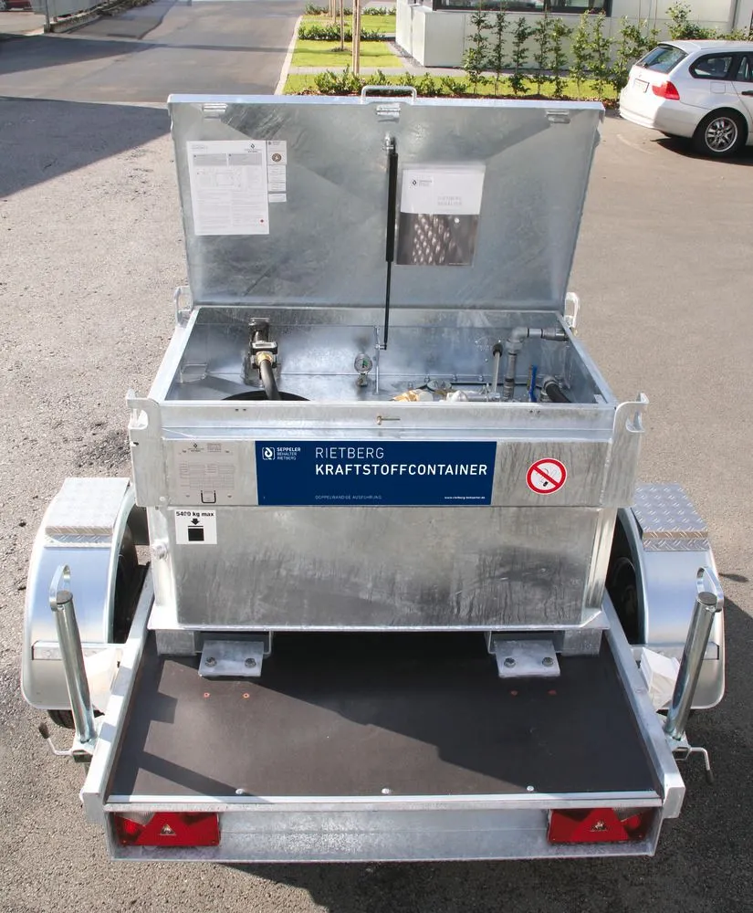 Mobiler Benzintank KI-B, doppelwandig, 330 Liter, mit 230-V-Pumpe (ATEX) und Zubehör – Bild 4