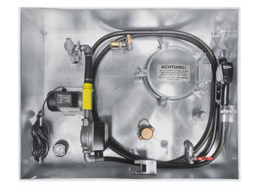 Mobiler Tank für Dieselkraftstoff, aus Stahl, 12-Volt-Pumpe, 1000 Liter – Bild 2