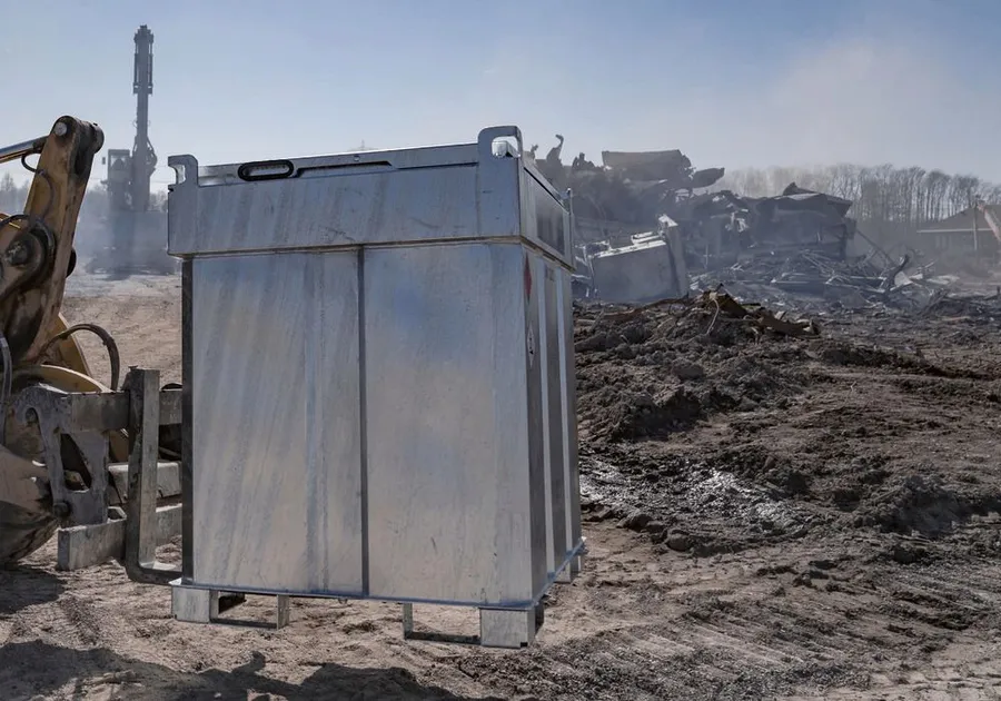 KI-D mobiler Dieseltank, doppelwandig, 330 Liter, mit 230-V-Pumpe und Zubehör – Bild 4