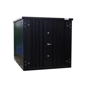 Schwarzer Container 3 x 2 Meter – Doppeltür an der kurzen Seite