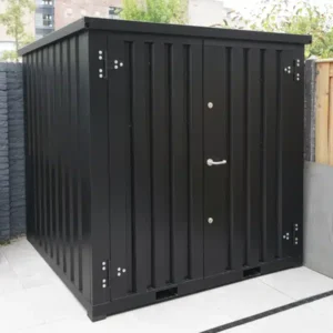 Schwarzer Container 2 x 2 Meter – Doppeltür