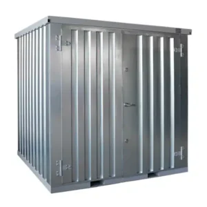 2 x 2 Meter verzinkter grauer Container – Doppeltür