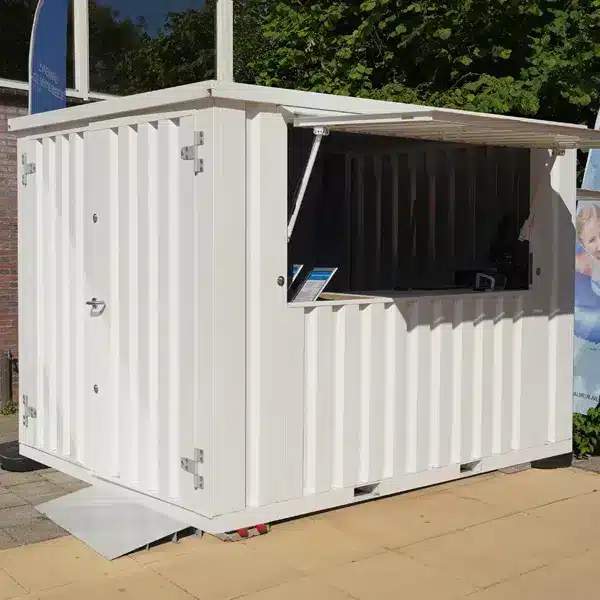 zerlegbare barcontainer 3×2 Meter in Weiß